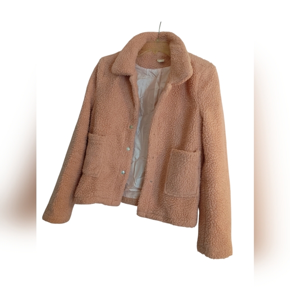 Women's Cozy Pink Sherpa Jacket - Picture 1 of 3